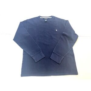 Polo Ralph Lauren Men's Medium Navy Blue Waffle Knit Thermal Long Sleeve